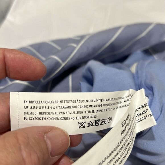 EVIDNT Asymmetrical Mini Skirt, Sky Stripe, XS NWT - Picture 12 of 12